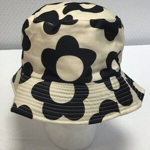 Floral Black and Cream Bucket Hat